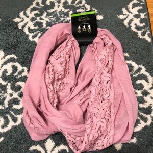 NWT pink light Infinity scarf